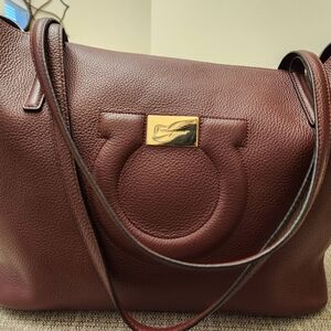 Salvatore Ferragamo Tote with Gold Hardware